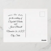 White Paper Cut Mandala Save the Date Briefkaart (Achterkant)