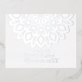 White Paper Cut Mandala Save the Date Briefkaart (Voorkant)