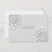 White Paper Cut Mandalas RSVP-kaarten RSVP Kaartje (Achterkant)