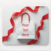 White Paper Gift Bag With Ribbons Muismat (Voorkant)