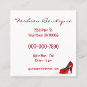 White Paper Gift Bag With Ribbons Vierkante Visitekaartje (Achterkant)