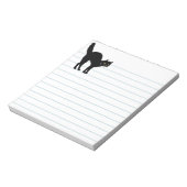 White paper met zwarte halloween kat Silhouette-ge Notitieblok (Linkerzijde)