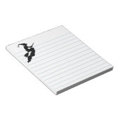 White paper met zwarte halloween witch Silhouette Notitieblok (Schuin)