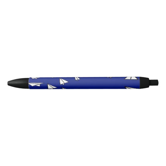 White paper planes on blue zwarte inkt pen (Voorkant)