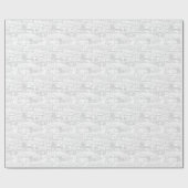 White Papercut Village Cadeaupapier (Vlak)