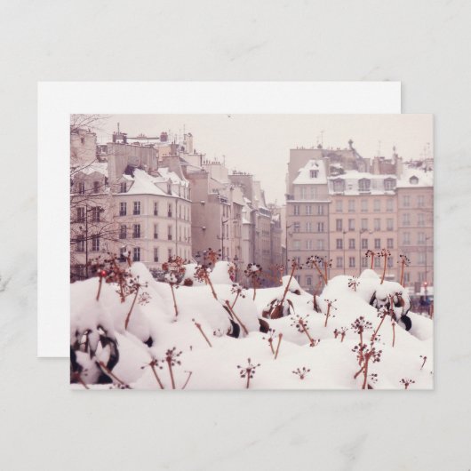 White Paris Briefkaart (Voorkant / Achterkant)