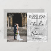 White Paris Passport Bedankkaart (Voorkant / Achterkant)