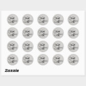 White Paris Passport Ronde Sticker (Vel)