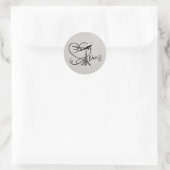 White Paris Passport Ronde Sticker (Tas)