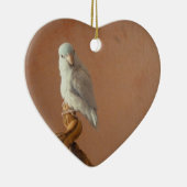 White Parrotlet Keramisch Ornament (Rechts)