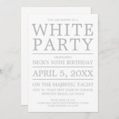 White Party Kaart (Voorkant / Achterkant)