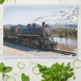 White Pass Train Kitchen Towel Theedoek