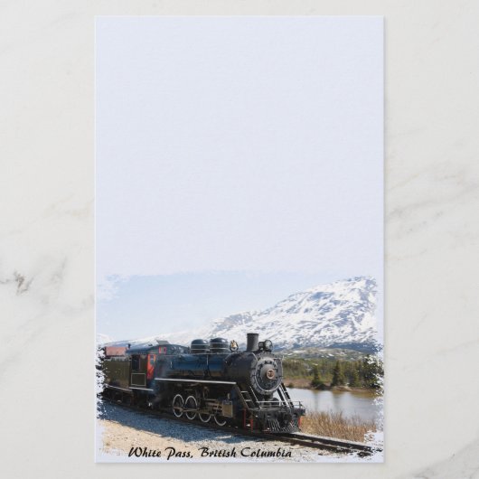 White Pass Trein in het Sneeuw Stationery Briefpapier (Voorkant)