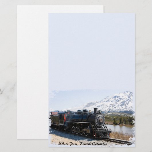 White Pass Trein in het Sneeuw Stationery Briefpapier (Voorkant / Achterkant)