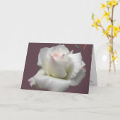 White Passion Roos Wenskaart Kaart (Gele Bloem)