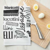 White Pasta Theedoek (Quarter Fold)