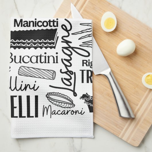 White Pasta  Theedoek (Quarter Fold)