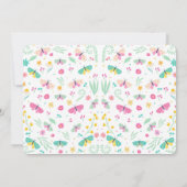 White Pastel Butterfly Girl Garden Photo Birthday  Kaart (Achterkant)