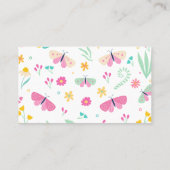 White Pastel Butterfly Girl's Garden plaatskaart Plaatskaartje (Achterkant)