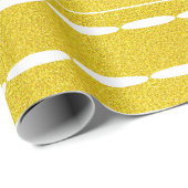 White Pattern Gold Glittery Golden Elegant Cute Cadeaupapier (Rol Hoek)