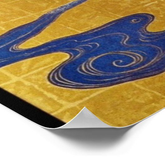 white Paulownias en Chrysanthemums, Sakai Hoitsu Poster (Hoek)