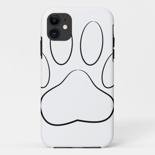 White Paw Print Case-Mate iPhone Case (Achterkant)