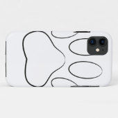 White Paw Print Case-Mate iPhone Case (Achterkant (horizontaal))