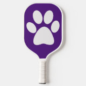 White Paw Print Design Pickleball Paddle (Achterkant)