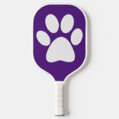 White Paw Print Design Pickleball Paddle (Voorkant)