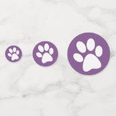 White Paw Print Design Table Confetti (Voorkanten)