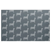 White Paw Print Dog Silhouette Pattern Fabric Stof (Fat Quarter)