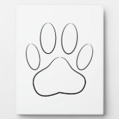 White Paw Print Fotoplaat (Voorkant)