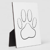 White Paw Print Fotoplaat (Zijkant)