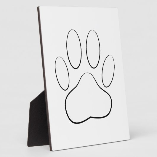 White Paw Print Fotoplaat (Zijkant)