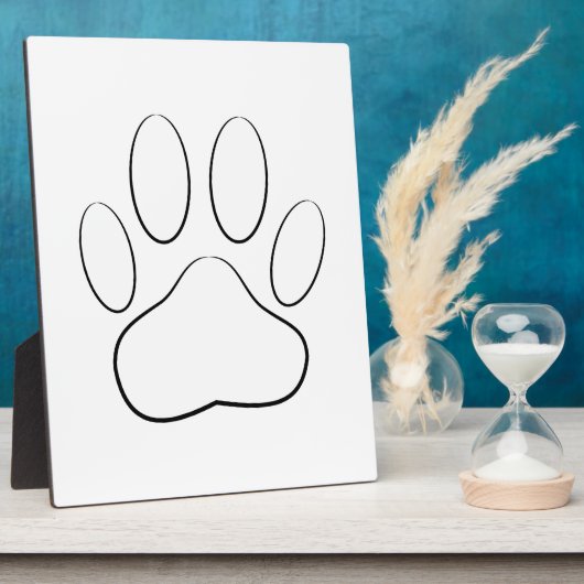 White Paw Print Fotoplaat (Zijkant)