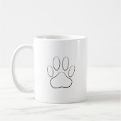 White Paw Print Koffiemok (Links)