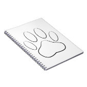 White Paw Print Notitieboek (Rechterzijde)