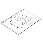 White Paw Print Notitieboek (Linkerzijde)
