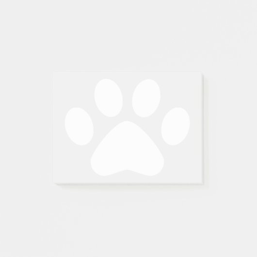 White Paw Print Post-it® Notes (Voorkant)