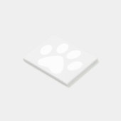 White Paw Print Post-it® Notes (Schuin)