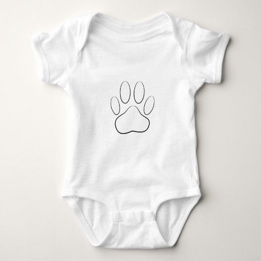 White Paw Print Romper (Voorkant)