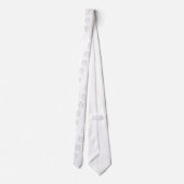 White Paw Print Stropdas (Achterkant)