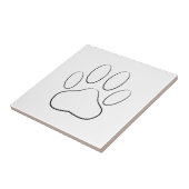 White Paw Print Tegeltje (Zijkant)