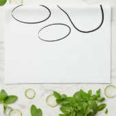 White Paw Print Theedoek (Gevouwen)