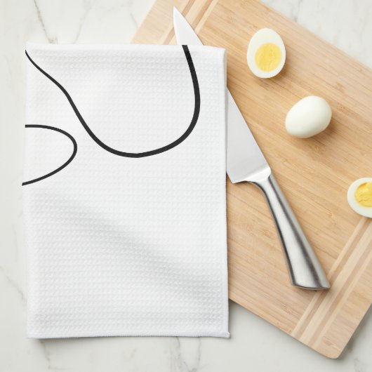 White Paw Print Theedoek (Quarter Fold)