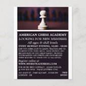 White Pawn, Chess Club Adverteren Flyer (Voorkant)