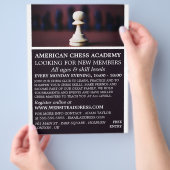 White Pawn, Chess Club Adverteren Flyer (Hand)