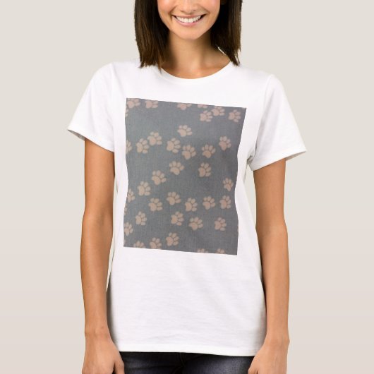 White Pawprints T-shirt (Voorkant)