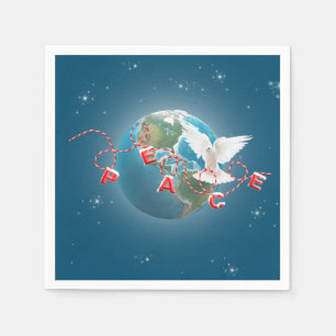 White Peace Dove On Earth Planet Servet