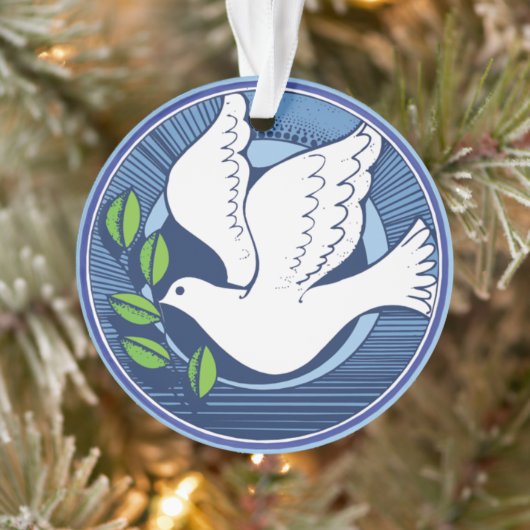 White Peace Dove Ornament (Boom)